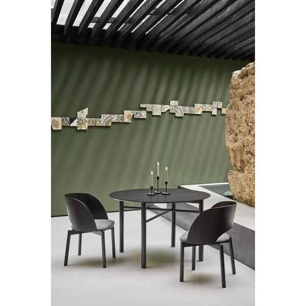 Masă dining rotundă Teulat Junco, ø 120 cm, negru-image-1