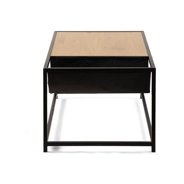 Măsuță de cafea neagră/în culoare naturală cu aspect de lemn de stejar 60x99 cm Bayen – Bonami Essentials-image-3