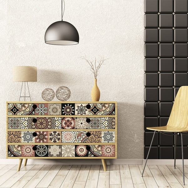 Set 30 autocolante de mobilier Ambiance Tiles Cineloto Mento, 15 x 15 cm