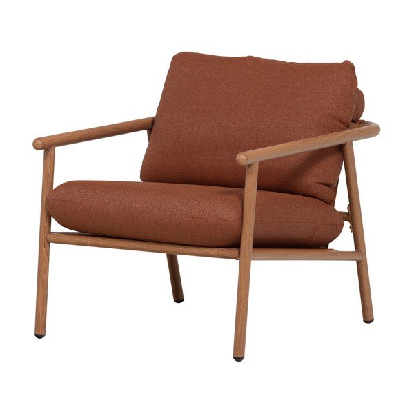 Fotoliu de grădină teracotă din metal/capitonat Cavero – WOOOD