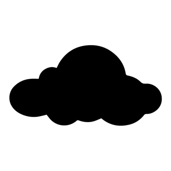 Autocolant perete LineArtistica Cloud, 50 x 30 cm, negru