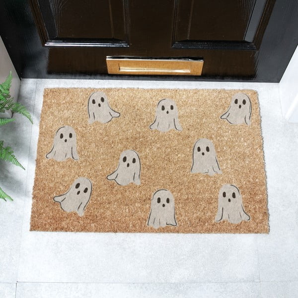 Covoraș de intrare din fibre de nucă de cocos 40x60 cm Ghost – Artsy Doormats-image-2