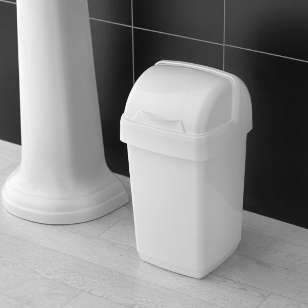 Coș de gunoi Addis Roll Top, 22,5 x 23 x 42,5 cm, alb-image-1