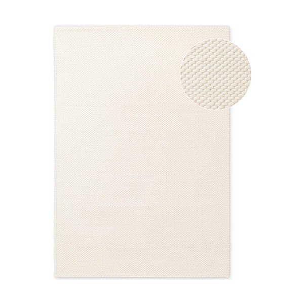 Covor crem țesut manual din lână 200x290 cm Lyon Beans – Elle Decoration