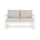 Canapea de grădină albă din aluminiu Merrigan   – Bizzotto