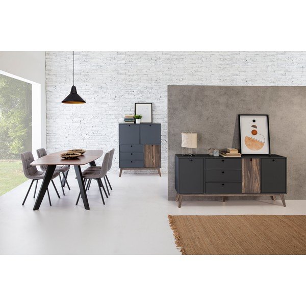 Comodă Marckeric Kiara, gri antracit-image-1