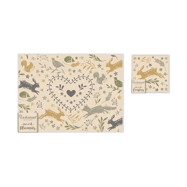 Set cu suporturi farfurii și coasters 8 buc. Woodland – Cooksmart ®-image-4