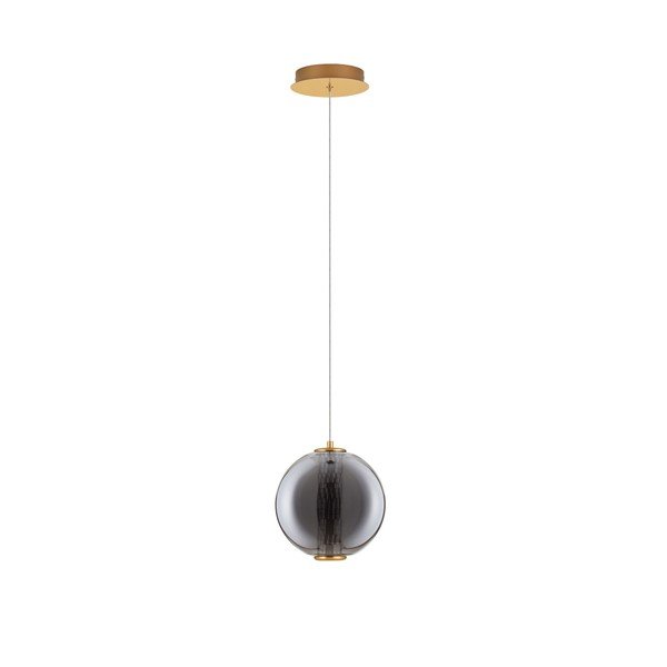 Lustră gri LED din metal cu abajur din sticlă ø 22 cm Navi – Nova Luce