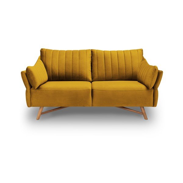 Canapea cu tapițerie de catifea Interieur 86 Elysée, 174 cm, galben