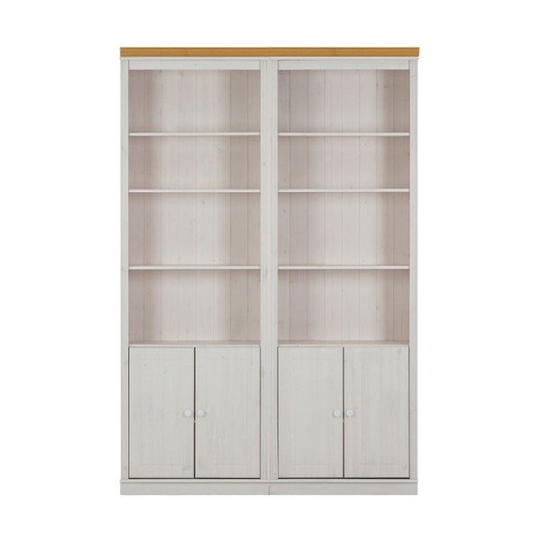 Bibliotecă albă din lemn de pin 148x223 cm Anita – Støraa