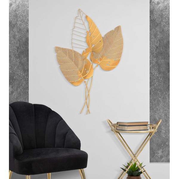 Decorațiune de perete din metal 53x84,5 cm Autumn Leaf - Mauro Ferretti-image-1