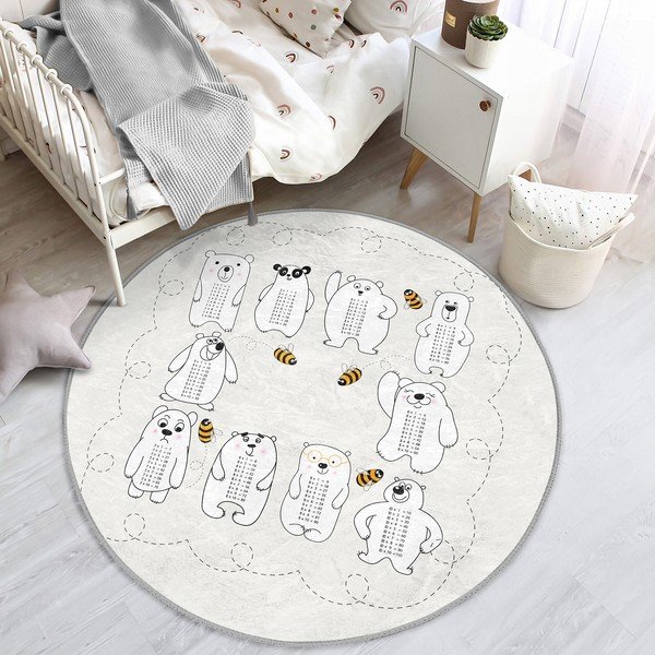 Covor pentru copii crem ø 80 cm Comfort – Mila Home-image-3