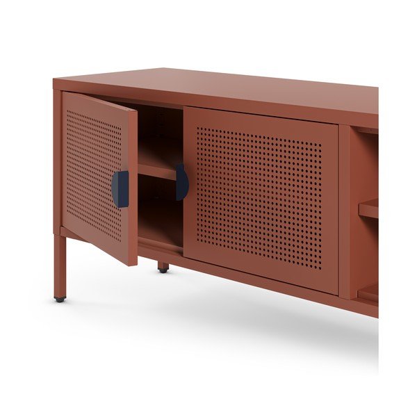 Comodă TV teracotă din metal 160x50x35 cm Sayla – Marckeric-image-2