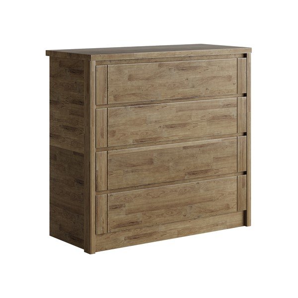 Comodă maro joasă din lemn de stejar 105x96 cm Timo – Olivia Living