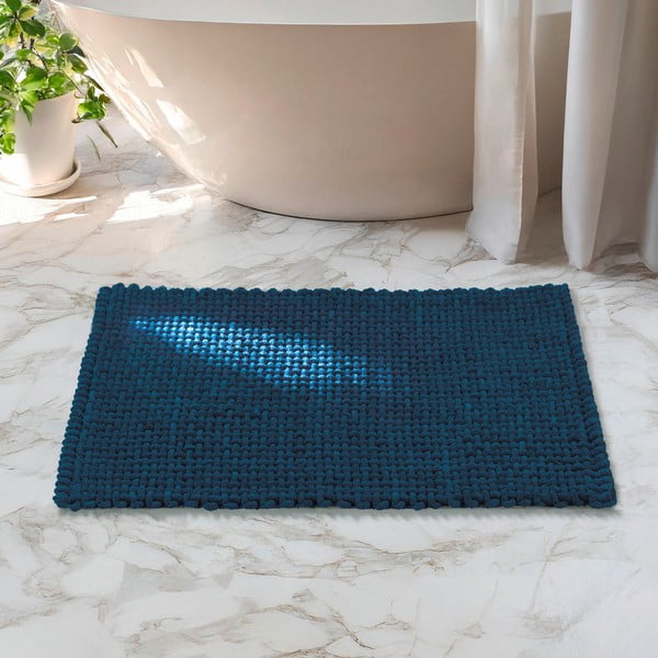 Covoraș de baie albastru închis din material textil 50x80 cm Covelo – Wenko-image-1
