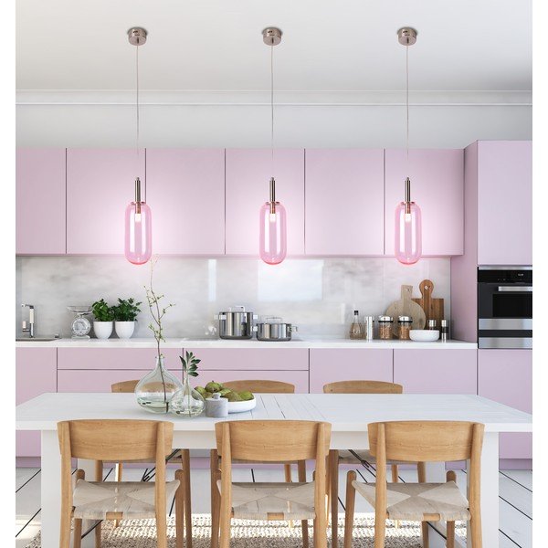 Lustră mov LED cu abajur din sticlă ø 13 cm Fiuggi – Candellux Lighting-image-2