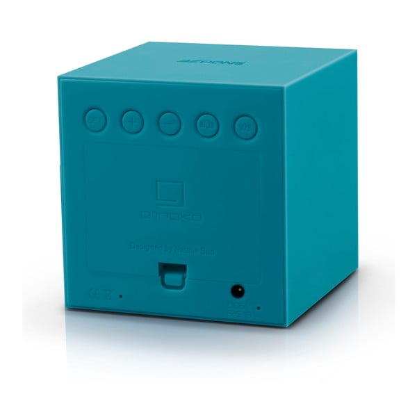 Ceas deșteptător cu LED Gingko Gravity Cube, gri - albastru-image-3