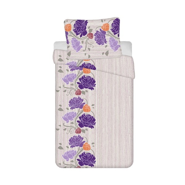 Lenjerie de pat violet din bumbac din 4 piese 140x200 cm Aglia - Jerry Fabrics