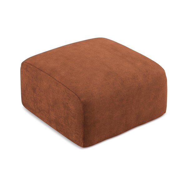 Taburet teracotă cu tapițerie din chenille Leila – Makamii-image-2