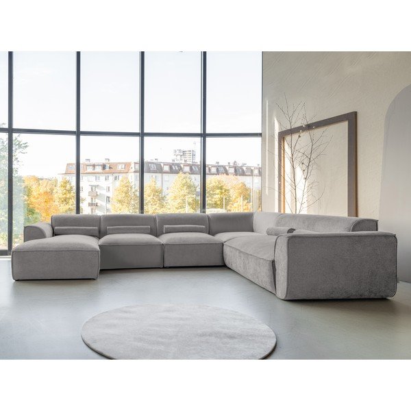 Colțar gri deschis (cu colț pe partea dreaptă/în formă de "U") Flex Felix – Miuform-image-1