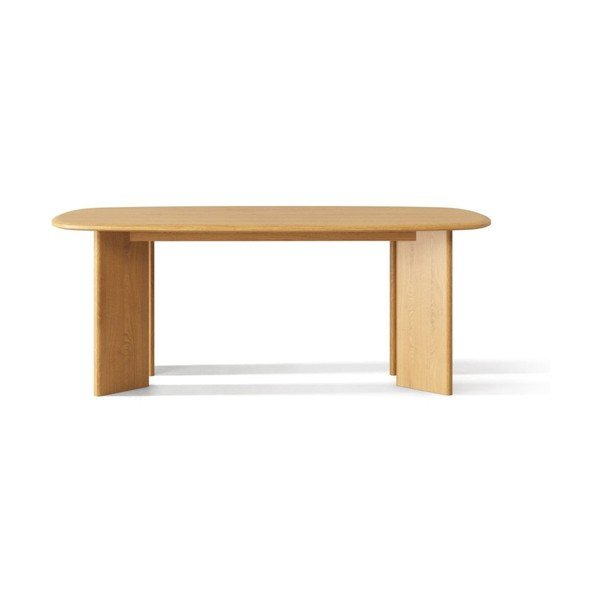 Masă de dining din lemn de stejar 100x200 cm Charlotte – Micadoni -image-1