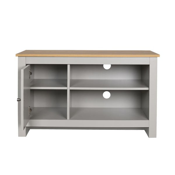 Comodă TV gri cu aspect de lemn de stejar 95x58 cm Emerald – Støraa-image-3