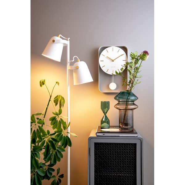Ceas cu pendul Karlsson Charm, înălțime 32,5 cm, alb-image-1