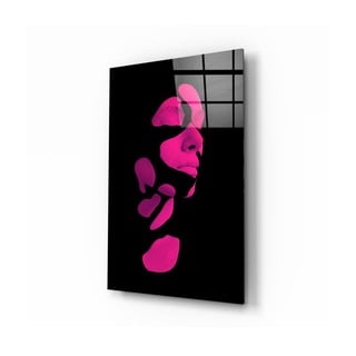 Tablou din sticlă Insigne Fragmented Pink