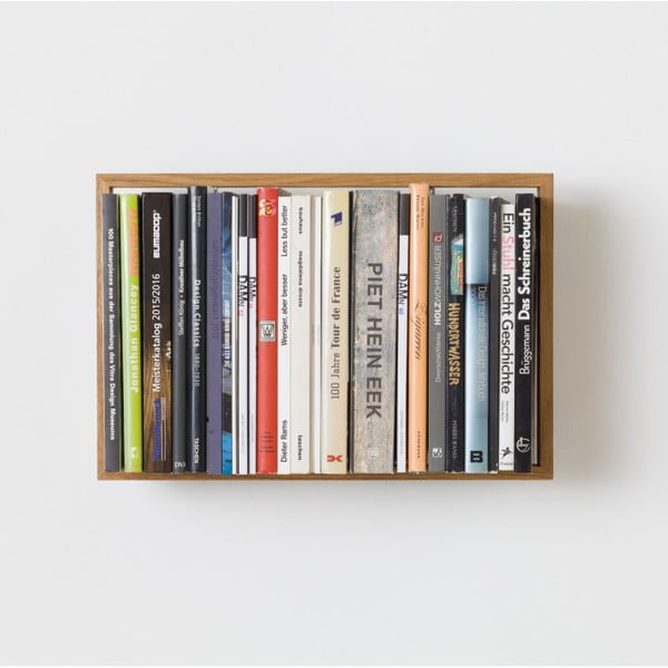 Raft de cărți din lemn de stejar das kleine b b8, înălțime 34 cm-image-2