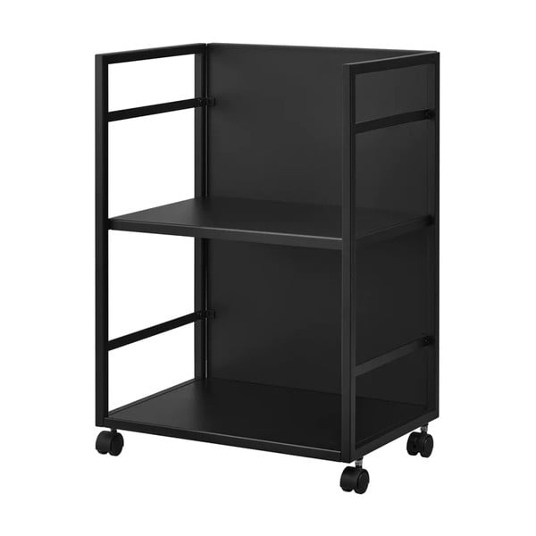 Etajeră pe roți neagră din metal 42x60 cm Tower – YAMAZAKI