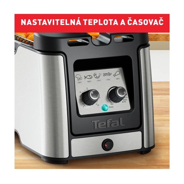 Friteuză neagră/argintiu-mat Clear Duo FR600D10 – Tefal-image-1