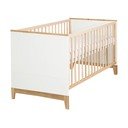 Pătuț alb-natural din lemn masiv de fag 70x140 cm Finn – Roba