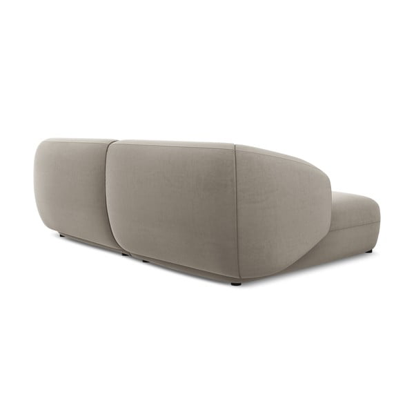 Colțar bej cu tapițerie din catifea (cu colț pe partea stângă) Moana – Makamii-image-4