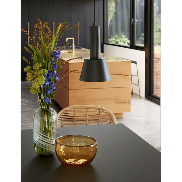 Vază din sticlă Hübsch Smoked, înălțime 28 cm, gri-image-1