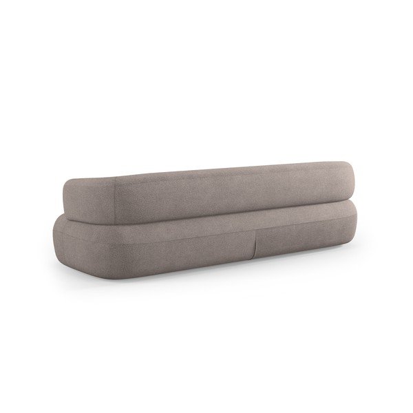 Canapea maro deschis cu tapițerie din țesătură bouclé 226 cm Jenny – Micadoni -image-3