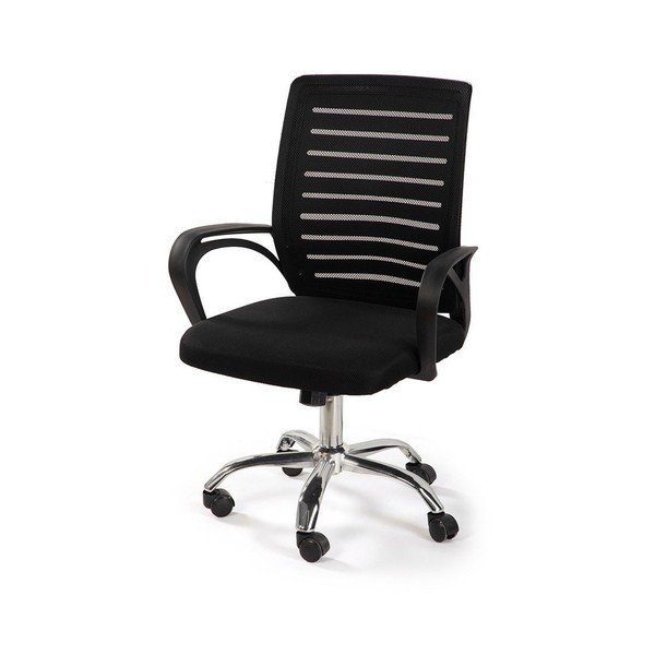 Scaun de birou negru tapițat Evon – Bonami Essentials