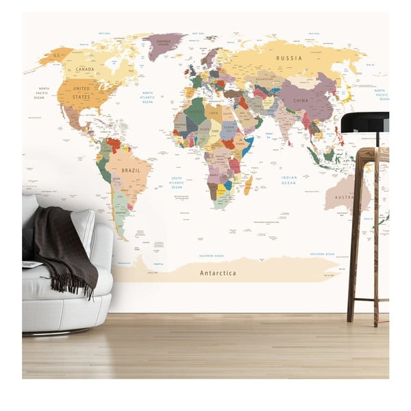Fototapet format mare Artgeist World Map, 250 x 175 cm