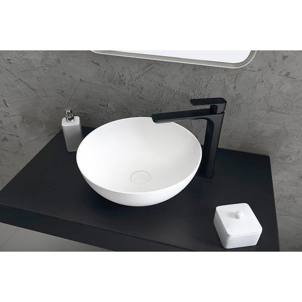 Baterie negru-mat pentru chiuvetă înaltă Spy – Sapho-image-2