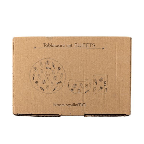 Set de veselă pentru copii 3 buc. din gresie Sweets – Bloomingville Mini-image-3