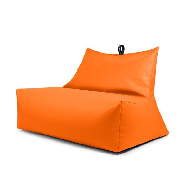 Fotoliu bean bag portocaliu cu tapițerie din imitație de piele Icy Sofa – So Soft?