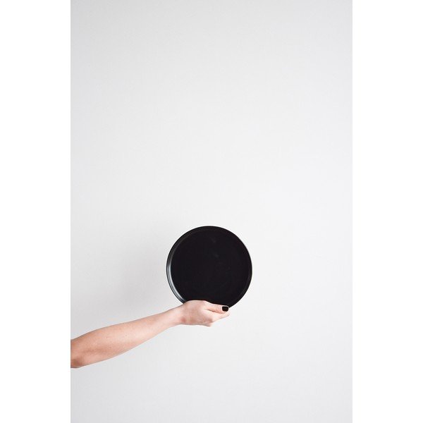 Farfurie mică din gresie ÅOOMI Luna, ø 20 cm, negru-image-2