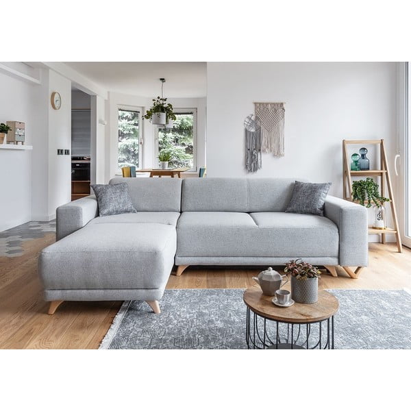 Colțar gri deschis extensibil/cu spațiu de depozitare Classy Sophie – Miuform-image-1