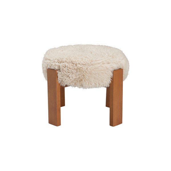 Scaun tip taburet bej tapițat Mammut – Ellos Home-image-2