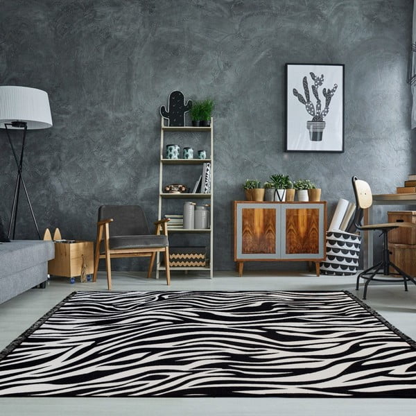 Covor lavabil cu 2 fețe Kate Louise Zebra, 80 x 150 cm-image-1