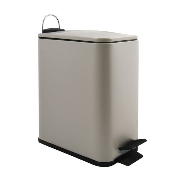 Coș de gunoi taupe cu pedală din oțel 5 l   Erik – Spirella