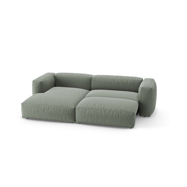 Colțar modular verde prăfuit extensibil (cu colț pe partea stângă/cu șezlong) – Micadoni -image-3