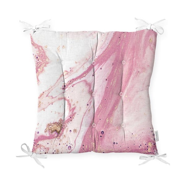 Pernă pentru scaun cu amestec de bumbac Minimalist Cushion Covers Pinky Abstract, 40 x 40 cm