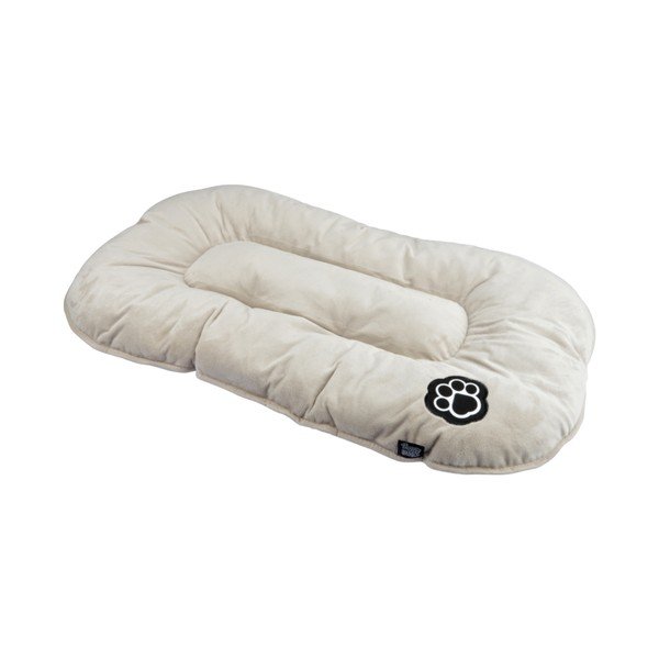 Pat pentru animale de companie bej pentru câini din piele întoarsă 61x38 cm Flakes – Love Story