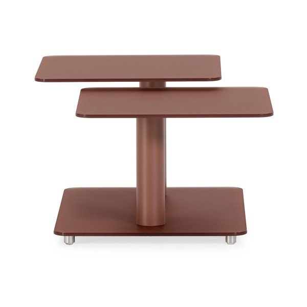 Măsuță de cafea teracotă din sticlă 54x115 cm Elvi – Marckeric-image-2