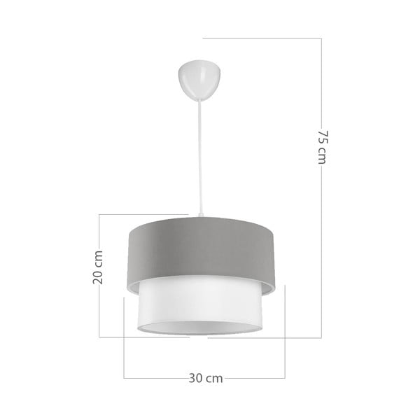 Plafonieră albă/gri 60x18.5 cm – Squid Lighting-image-3